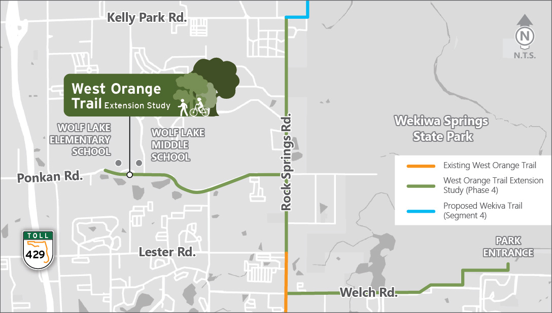 West Orange Trail Extension Study - Project Map